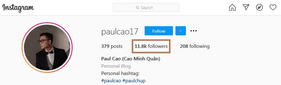 paul cao Instagram profile