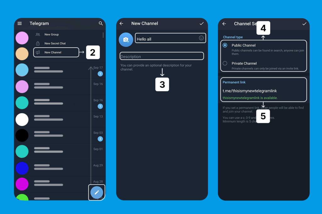 Như thế nào để tạo kênh Telegram trên Android